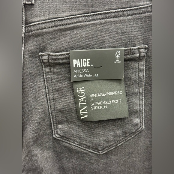 PAIGE Anessa High-Rise Crop Wide-Leg Jeans NWT - Picture 8 of 10